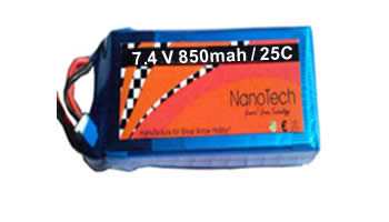 nanotech 7.4V-850 mah 25 C